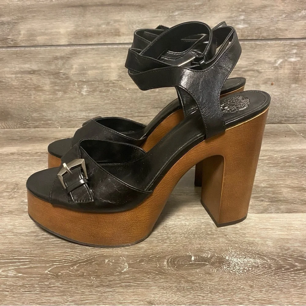 Vince Camuto | Rondea Sandal In Black Leather Size 11 NEW